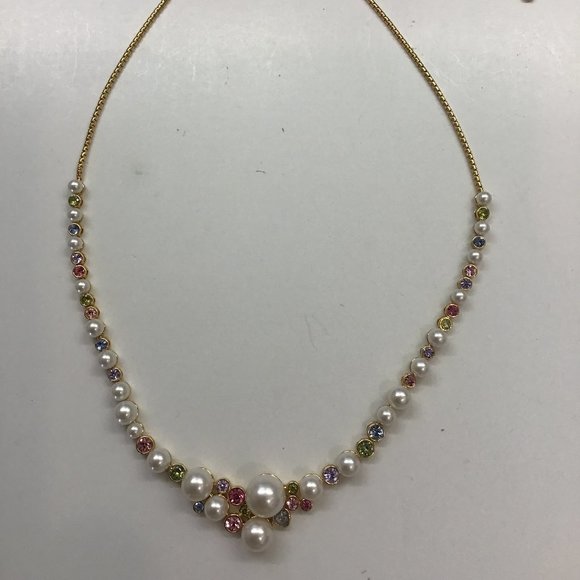 Kate Spade New Pearl and Rhinestone Statement Necklace